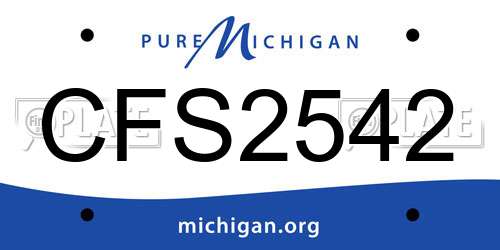 CFS2542 Michigan License Plate