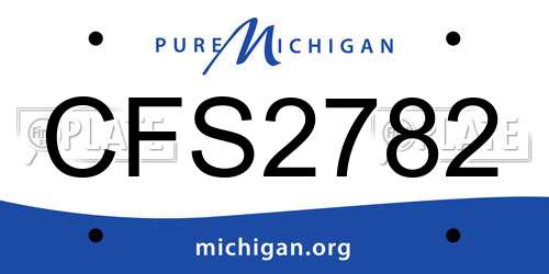 CFS2782 Michigan License Plate