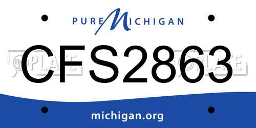 CFS2863 Michigan License Plate
