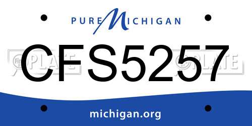 CFS5257 Michigan License Plate