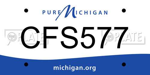 CFS577 Michigan License Plate