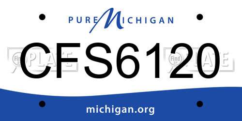 CFS6120 Michigan License Plate