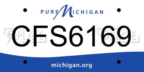 CFS6169 Michigan License Plate