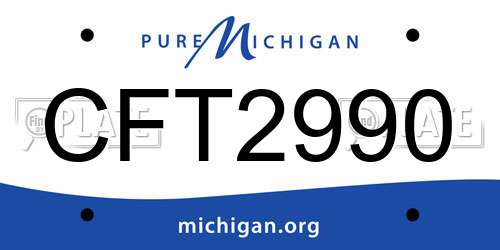 CFT2990 Michigan License Plate