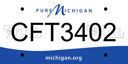 CFT3402 Michigan License Plate
