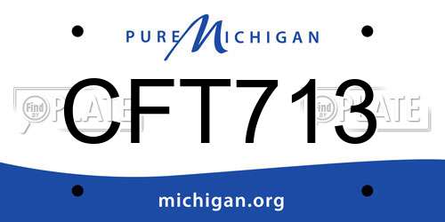 CFT713 Michigan License Plate