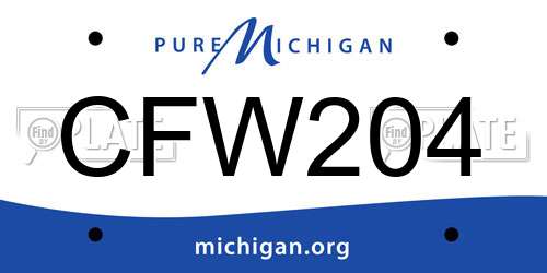 CFW204 Michigan License Plate