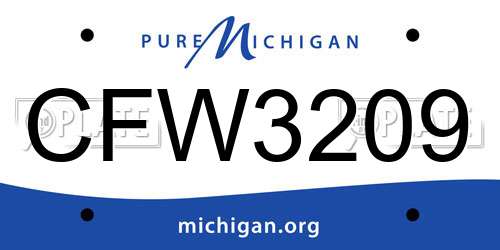 CFW3209 Michigan License Plate