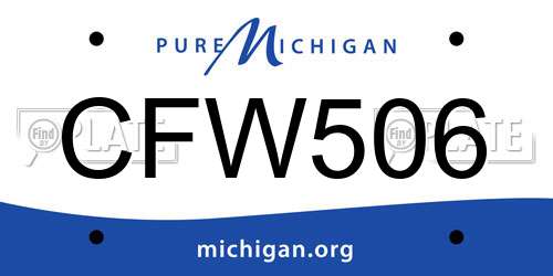 CFW506 Michigan License Plate