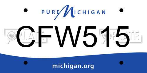 CFW515 Michigan License Plate