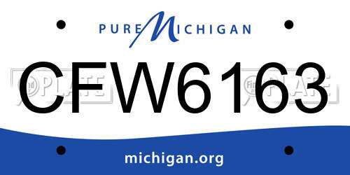 CFW6163 Michigan License Plate