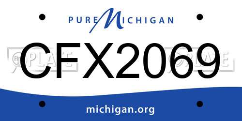 CFX2069 Michigan License Plate