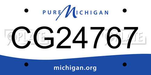 CG24767 Michigan License Plate