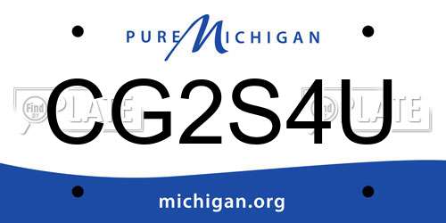 CG2S4U Michigan License Plate