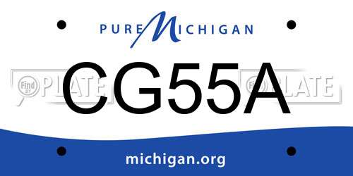 CG55A Michigan License Plate