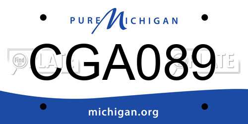 CGA089 Michigan License Plate