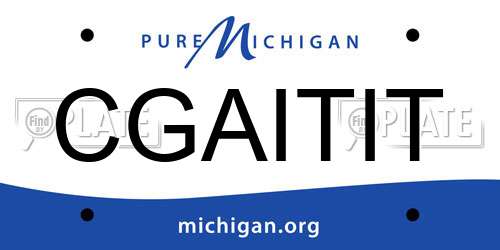 CGAITIT Michigan License Plate
