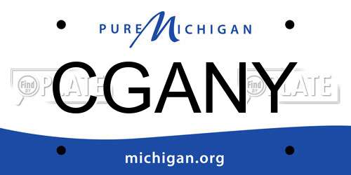 CGANY Michigan License Plate