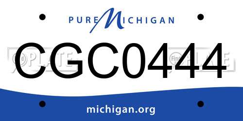 CGC0444 Michigan License Plate