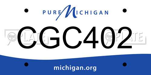 CGC402 Michigan License Plate