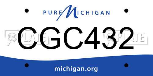 CGC432 Michigan License Plate