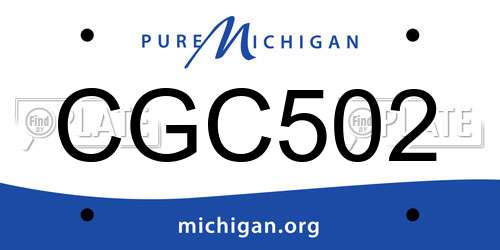 CGC502 Michigan License Plate