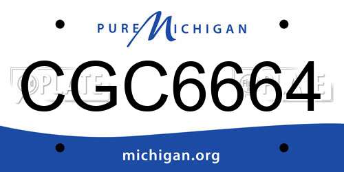 CGC6664 Michigan License Plate