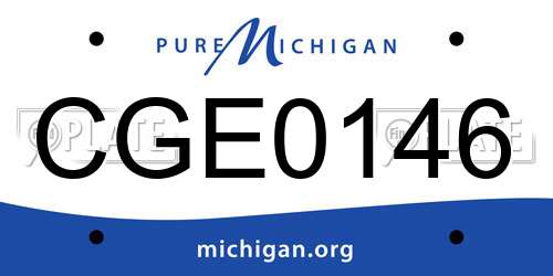 CGE0146 Michigan License Plate