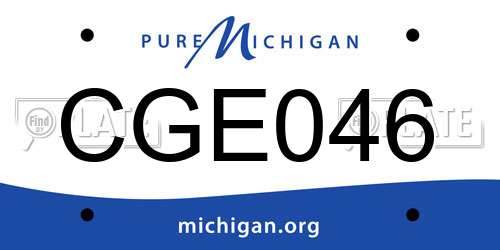 CGE046 Michigan License Plate
