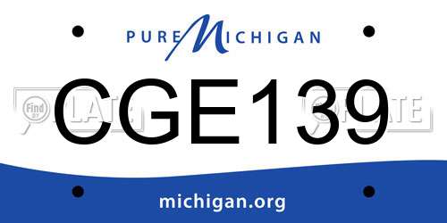 CGE139 Michigan License Plate