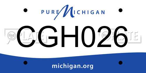 CGH026 Michigan License Plate