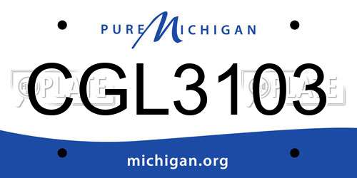 CGL3103 Michigan License Plate