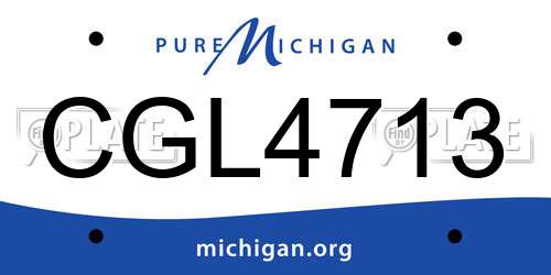 CGL4713 Michigan License Plate