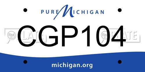 CGP104 Michigan License Plate
