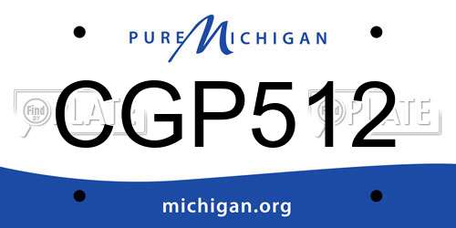 CGP512 Michigan License Plate