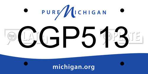 CGP513 Michigan License Plate