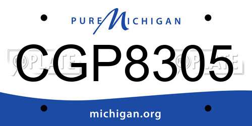 CGP8305 Michigan License Plate