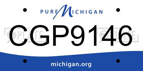 CGP9146 Michigan License Plate