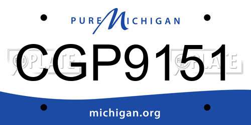 CGP9151 Michigan License Plate