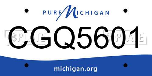 CGQ5601 Michigan License Plate