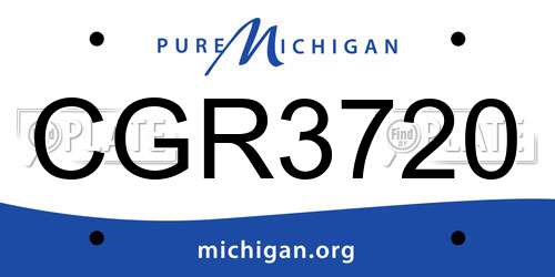 CGR3720 Michigan License Plate