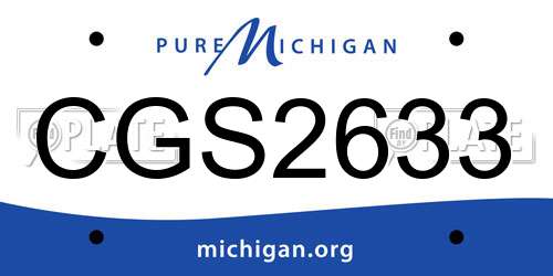CGS2633 Michigan License Plate