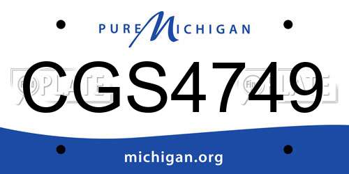CGS4749 Michigan License Plate