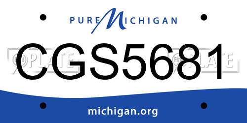 CGS5681 Michigan License Plate