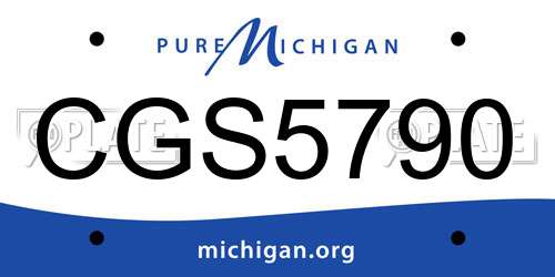 CGS5790 Michigan License Plate