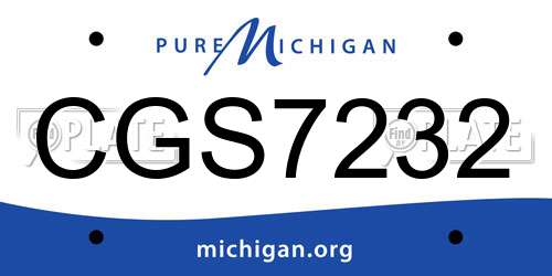 CGS7232 Michigan License Plate