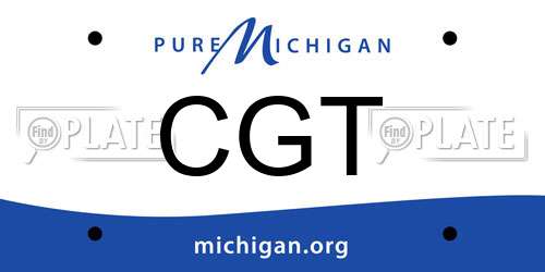 CGT Michigan License Plate