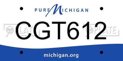 CGT612 Michigan License Plate