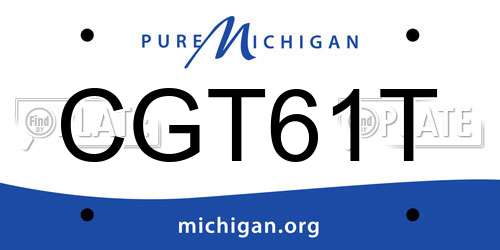 CGT61T Michigan License Plate