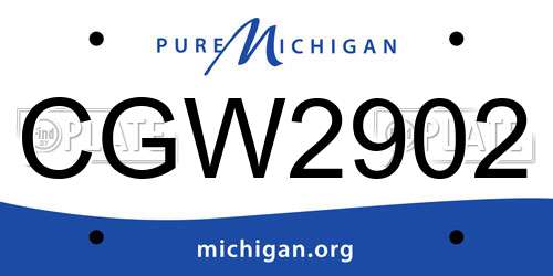 CGW2902 Michigan License Plate